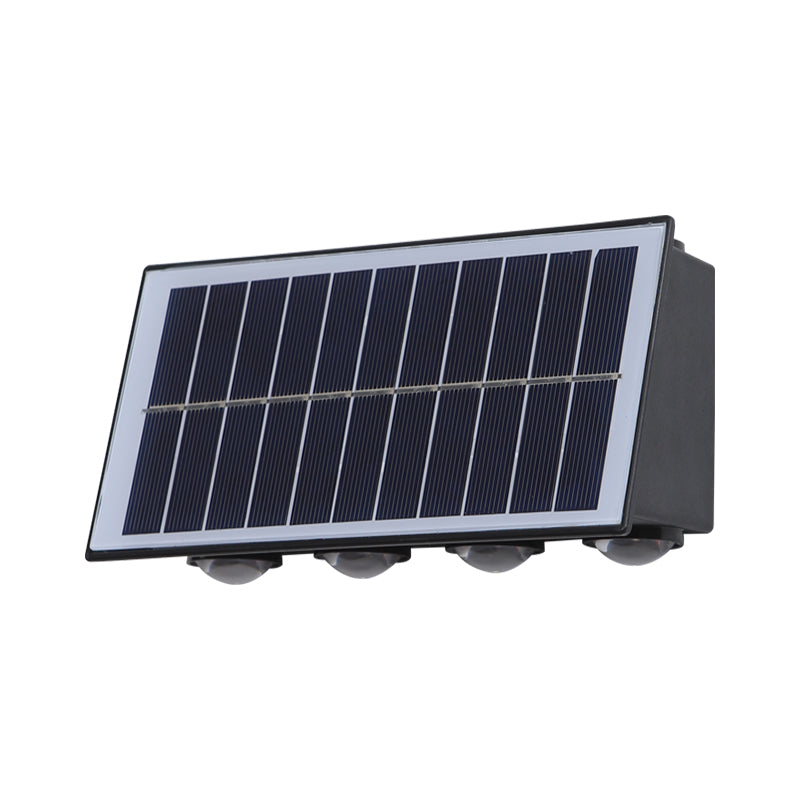 Aplica LED Exterior Solaris, 8 Surse de lumina, Lumina Calda, Negru