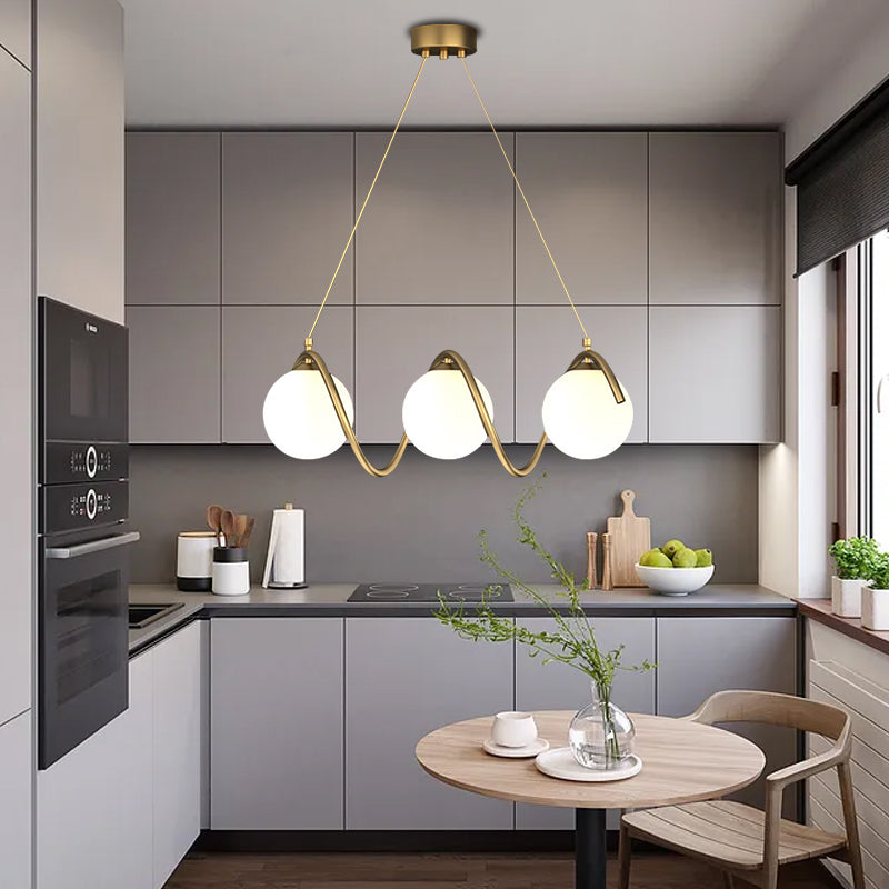 Lustra LOFT Haven, 3x G9, Alb Auriu, Metal, Inaltime Reglabila, Modern