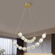 Lustra LED suspendata FAUSTO, 48W, lumina Rece/Calda/Neutra, Inaltime Reglabila, Auriu