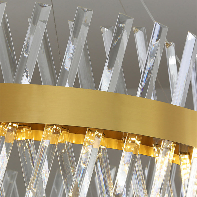 Candelabru LED CASERTA Magno cu Telecomandă, 68W, Dimabil, 3000K/4000K/6000K,Diametru 60cm, Auriu