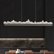Lustra LED suspendata cu Telecomanda NIVALIS 27W, 120cm, lumina Rece/Calda/Neutra, Dimabila,Inaltime Reglabila, Auriu