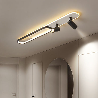 Lustra LED cu Proiector Reglabil FISSO Camilla 49W, lumina Rece/Calda/Neutra, Negru