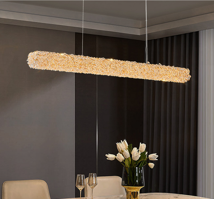 Candelabru Cristal, PRAGA Imperio, 35W, 96cm, Lumina Rece/Calda/Neutra, Auriu, Inaltime Reglabila