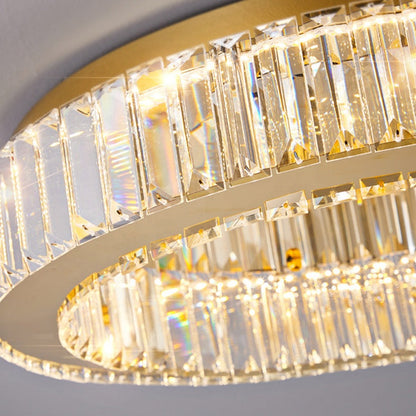 Lustra LED cu telecomanda si cristal VERTUS 18W, 30cm, Cerc, lumina Rece/Calda/Neutra, Dimabila, Crom