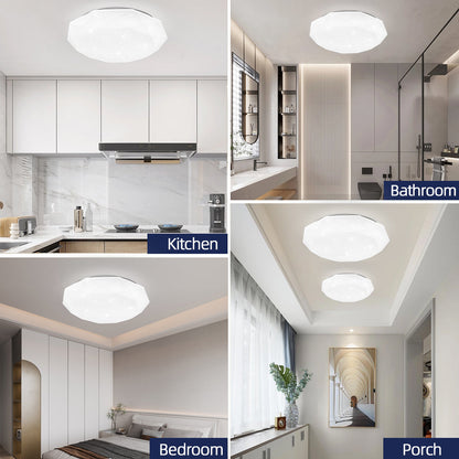 Plafoniera LED, 51W, Diametru 40cm, Lumina Calda/Rece/Neutra, Alb