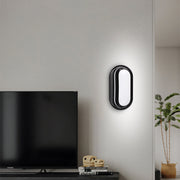 Aplica LED de Exterior AX322/214BK, 12W, Lumina Calda 3000K, IP65, Negru si Alb
