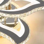 Lustra LED Alejandro cu Telecomanda, 71W, 4 Flori, Lumina Dimabila Rece/Calda/Neutra, Crom