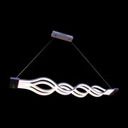 Lustra LED suspendata cu telecomanda WAVE 89W, Liniara, lumina Rece/Calda/Neutra, Dimabila, Alb, Inaltime Reglabila