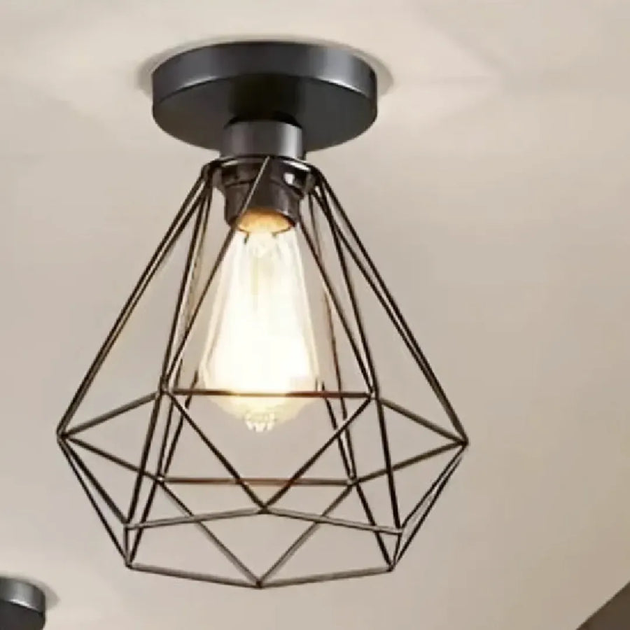 Lustra cu Abajur, GRACIE, Diamant, 1XE27, Negru