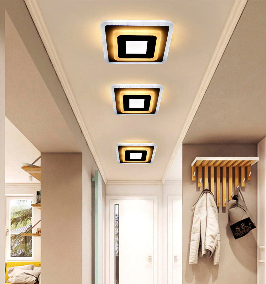 Lustra LED MORNIKA 14W, Diametru 25cm, Patrata, lumina Neutra, Alb
