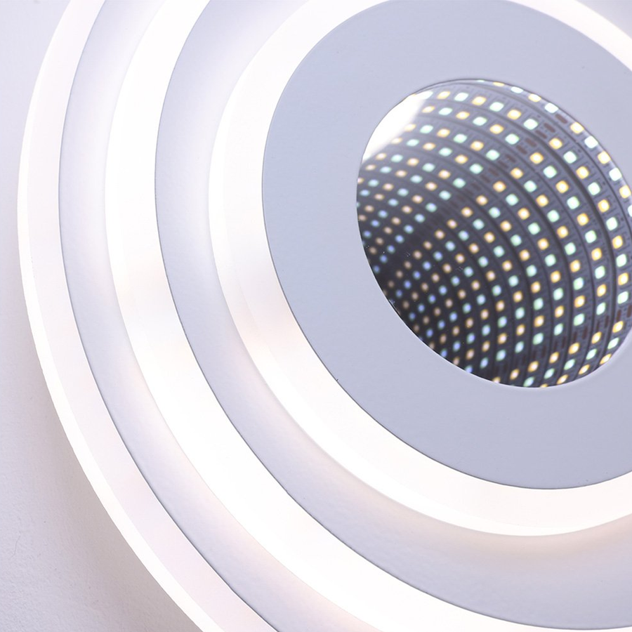 Lustra LED NEXA ROTUND 3D 39W,  lumina Rece/Calda/Neutra, Alb