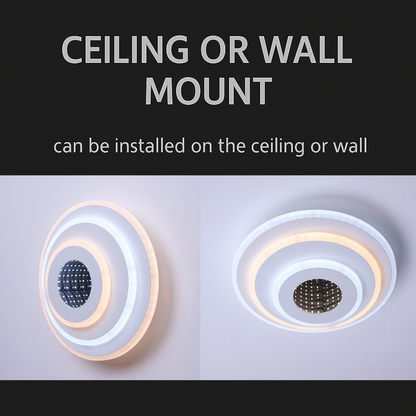 Lustra LED NEXA ROTUND 3D 39W,  lumina Rece/Calda/Neutra, Alb