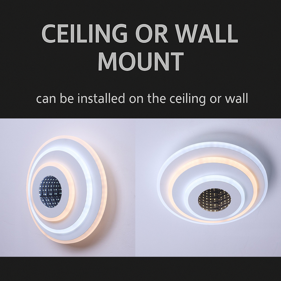 Lustra LED NEXA ROTUND 3D 39W,  lumina Rece/Calda/Neutra, Alb
