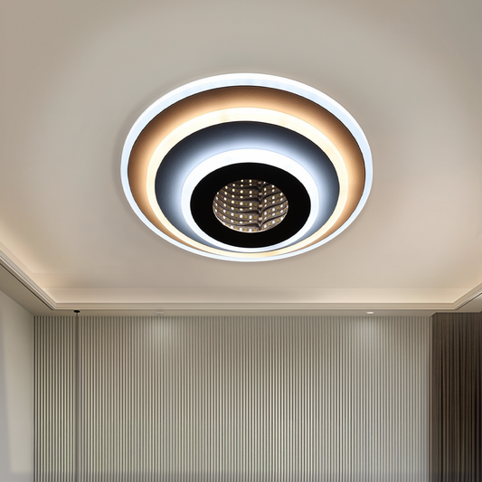 Lustra LED NEXA ROTUND 3D 39W,  lumina Rece/Calda/Neutra, Alb