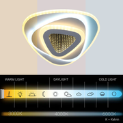 Lustra LED NEXA Triunghi 3D 40W, Alb, Lumina Rece/Calda/Neutra