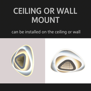 Lustra LED NEXA Triunghi 3D 40W, Alb, Lumina Rece/Calda/Neutra
