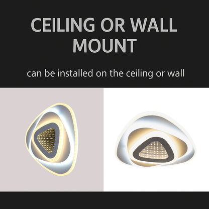Lustra LED NEXA Triunghi 3D 40W, Alb, Lumina Rece/Calda/Neutra