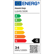Lustra LED PERU 34W, 2 Cercuri, lumina Rece/Calda/Neutra, Alb