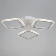Lustra LED ERIKA 20W, 3 Patrate, Lumina Neutra 4000k, Alb, Metal si Acril