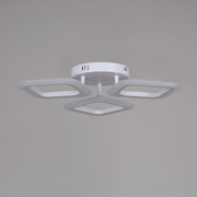 Lustra LED ERIKA 20W, 3 Patrate, Lumina Neutra 4000k, Alb, Metal si Acril