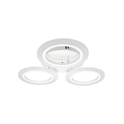 Lustra LED MARA 27W, 3 Cercuri, lumina Neutra, Alb