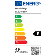 Lustra LED cu Proiector Reglabil FISSO Camilla 49W, lumina 3000/4000/6000k, Negru