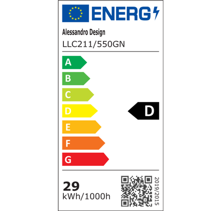 Candelabru LED Cristal LLC211/550GN Rotund, 29W, Lumina Rece/Calda/Neutra, Cristale Verzi, Crom Lucios