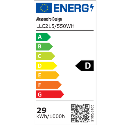 Candelabru LED Cristal LLC215/550WH Rotund, 29W, Lumina Rece/Calda/Neutra, Cristal, Auriu