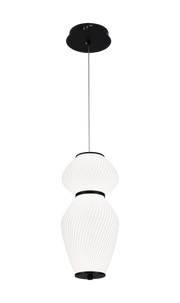 Lustra Suspendata LT022/2WH, 2xE27, Diametru 40.5 cm, Inaltime 16.5 cm, Alb, Plexiglas, Metal