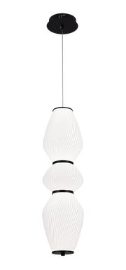 Lustra Suspendata LT022/3WH, 3xE27, Diametru 66 cm, Inaltime 16.5 cm, Alb, Plexiglas, Metal