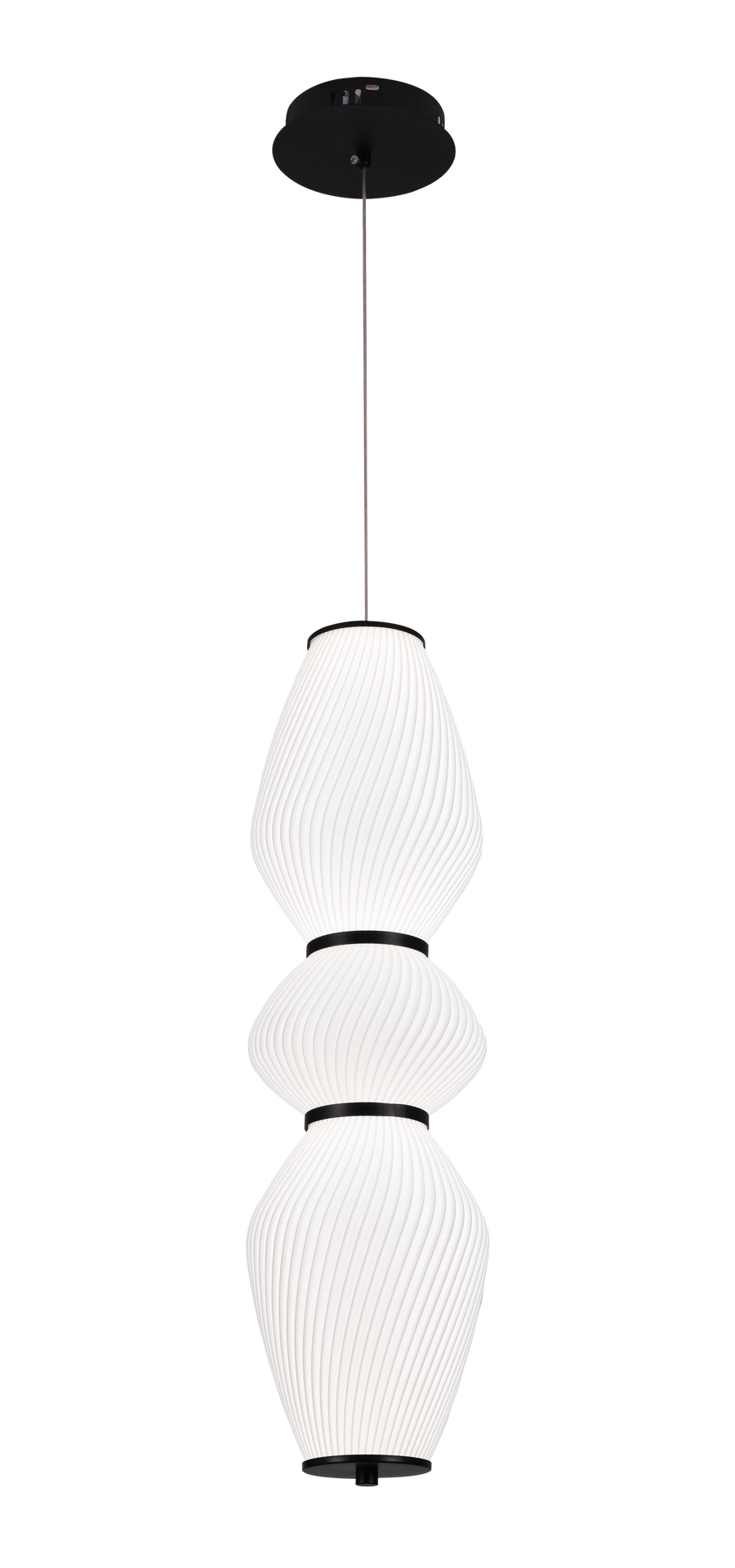 Lustra Suspendata LT022/3WH, 3xE27, Diametru 66 cm, Inaltime 16.5 cm, Alb, Plexiglas, Metal