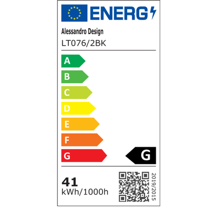 Lustra LED cristal QUADRIS 41W, 2 Patrate, lumina Rece/Calda/Neutra, Negru