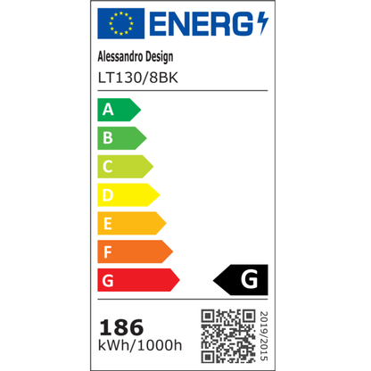 Lustra LED cu telecomanda ELLA 186W, 8 Patrate, lumina Rece/Calda/Neutra, Dimabila, Negru