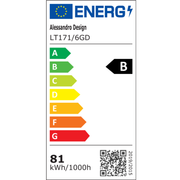 Lustra LED cu Telecomanda LINEX, 81W, Lumina 3000K/4000K/6000K, Dimabila, Auriu