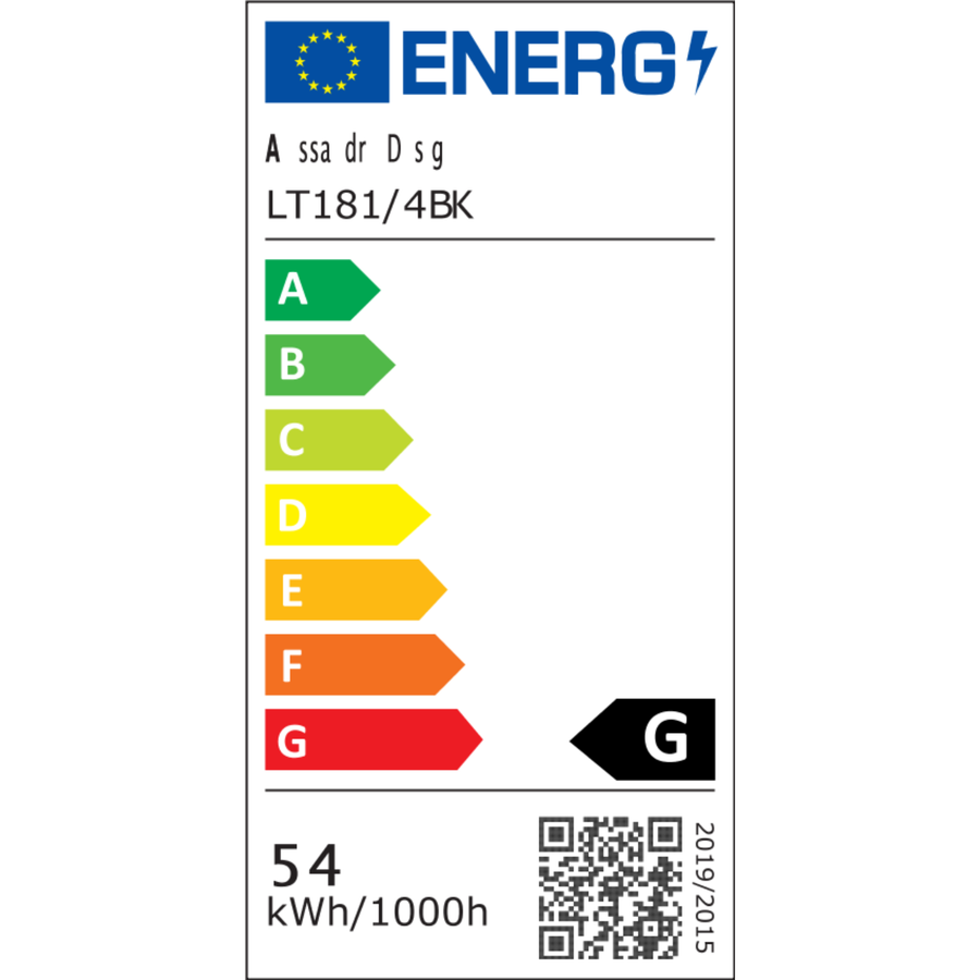 Lustra LED Suspendata Acril LT181/4BK, 54W, Lumina 3000/4000/6000K, Negru, Inaltime Reglabila