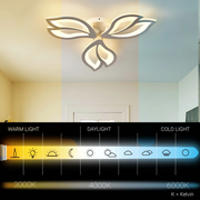 Lustra LED cu telecomanda LILY 40W, 3 Elemente, lumina Rece/Calda/Neutra, Dimabila, Alb