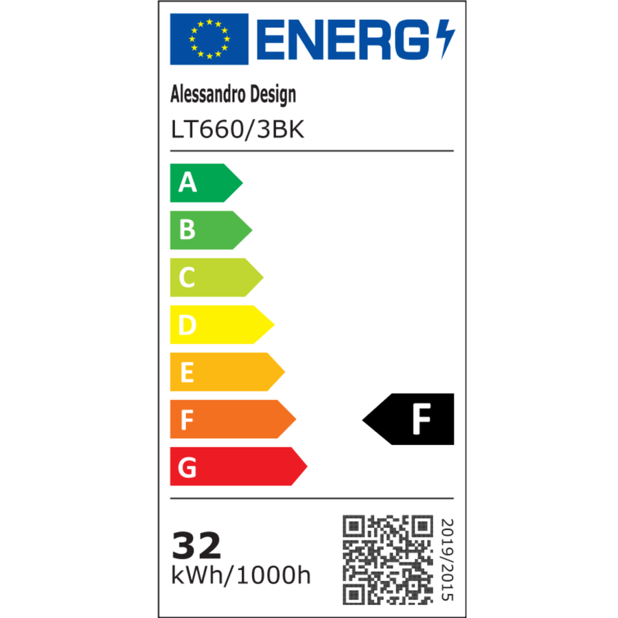 Lustra LED LT660/3BK, 3 Elemente, 32W, Lumina 3000/4000/6000K, Negru, Inaltime Reglabila