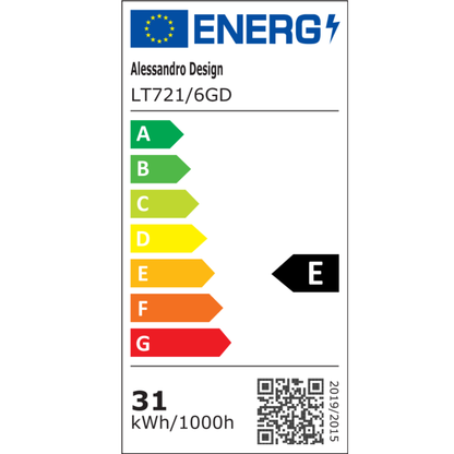 Lustra LED cu Telecomnda MARIA, 31W, 6 Elemente, Lumina Calda/Rece/Neutra, Dimabila, Negru
