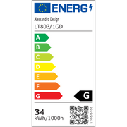 Lustra LED Suspendata, ANINA, 34W, 1 Cerc, Diametru 50cm, Lumina Rece/Calda/Neutra 3000K/4000K/6000K, Dimabila, Auriu Lucios Alb, Inaltime Reglabila, Metal si Acril