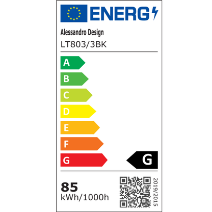 Lustra LED suspendata cu telecomanda CASIANA 85W, 3 Cercuri, lumina Rece/Calda/Neutra, Dimabila, Negru, Inaltime Reglabila