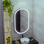 Oglinda LED Ovala 50X80cm, Velara Touch, Sistem Dezaburire, Dimabila, Lumina Rece 6000K