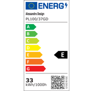 Plafoniera LED SOLIS 37cm 33W Lumina Rece Auriu