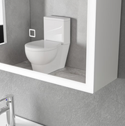 Oglinda LED cu Dulap MODA 80x70 cm Alb Iluminare Perimetrala si Senzor Touch