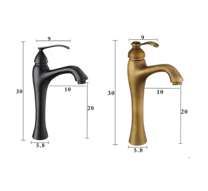 Baterie Lavoar Înaltă, Alamă Sanitară, Bronz Antichizat, Smack