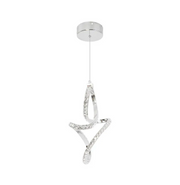 Pendul LED Osiris, 24W, Cristal, Crom -19A