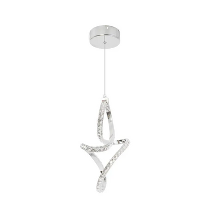 Pendul LED Osiris, 24W, Cristal, Crom -19A