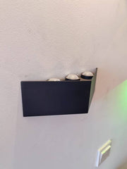 Aplica LED AX230, Exterior, 6 Surse, 6W, Negru, 3000K