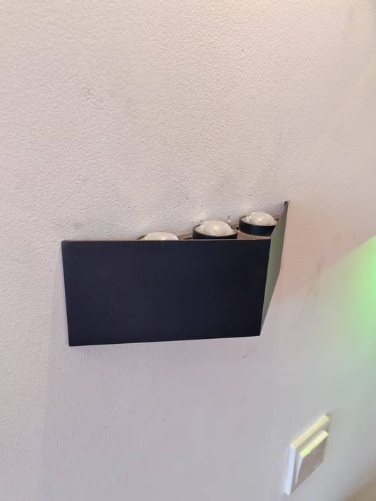 Aplica LED AX230, Exterior, 6 Surse, 6W, Negru, 3000K