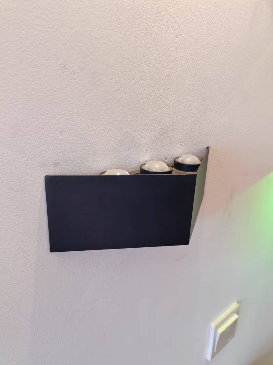 Aplica LED AX230, Exterior, 6 Surse, 6W, Negru, 3000K