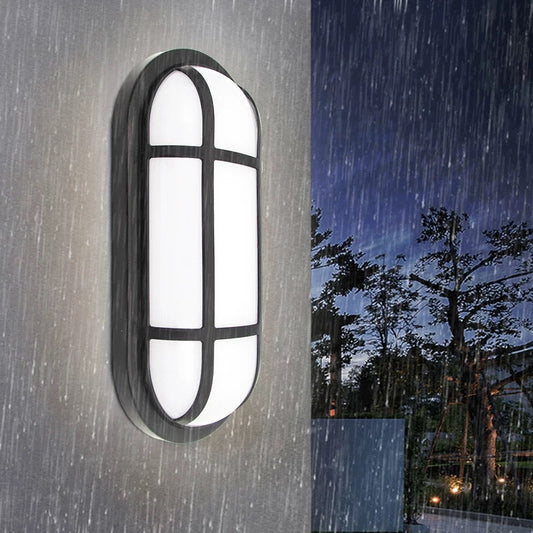 Aplica LED de Exterior AX321/162BK, 12W, IP65, Alb si Negru